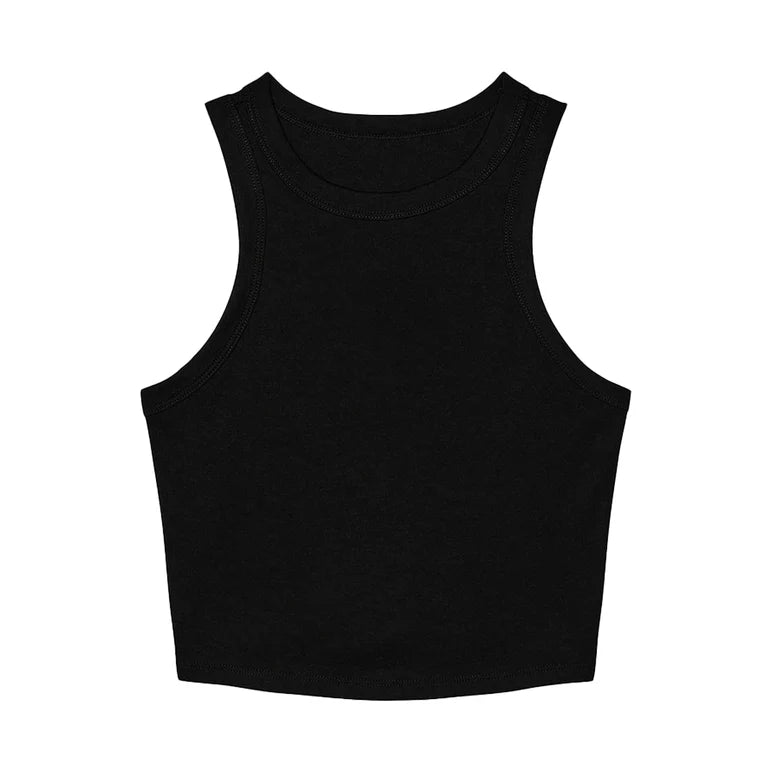 WOMENS MICRO RIB CROPPED TANK TOP